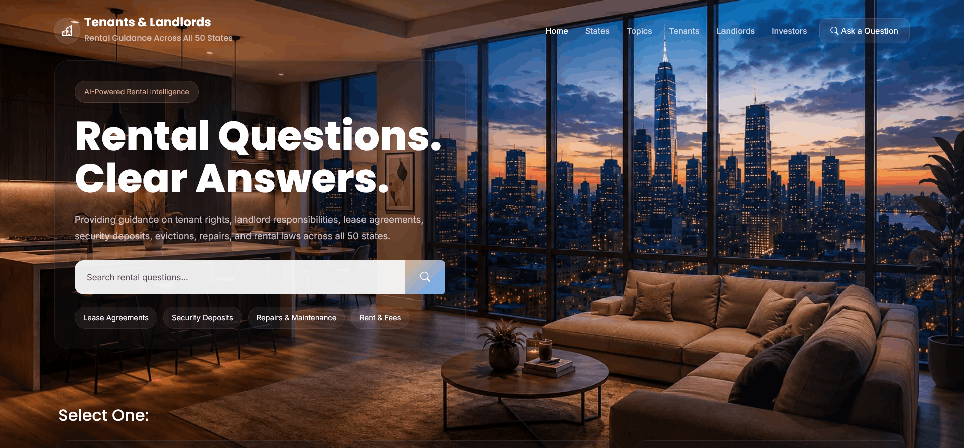 Tenants & Landlords - Rental Guidance Across All 50 States